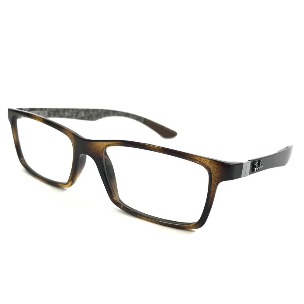 Ray-Ban Eyeglasses Frames RB8901 5846 Brown Tortoise Gray Carbon Fiber 53-17-145
